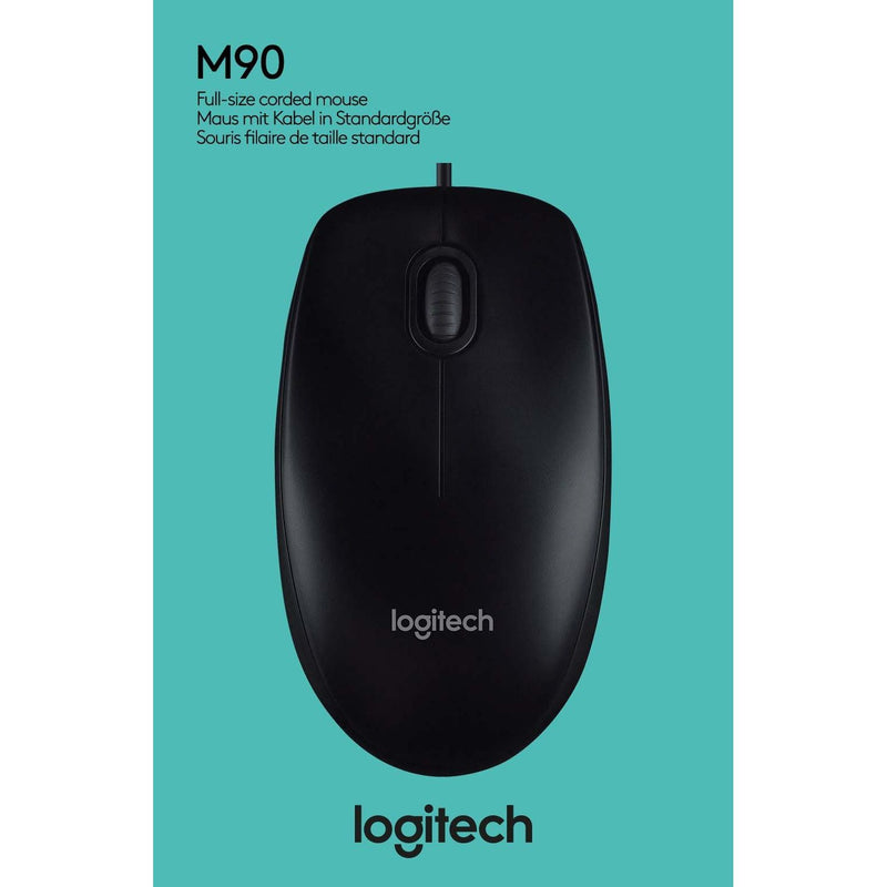 Logitech - Computermaus Maus M90 USB sw Optisch,1000dpi,3T