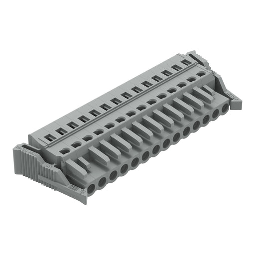 WAGO - Kabelsteckverbinder für Leiterplattensteckverbinder 1-Leiter-Federleiste 231-114/037-000 CAGECLAMP,2,5 mm²,gr − 25 Stück