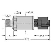 Turck - Druck-/Absolutdruckmessumformer Drucktransmitter PT100R2104I2DT043P mit Stromausgang