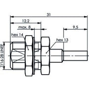 Telegärtner - Koax-Steckverbinder FME-Einbaustecker 100025647 f., RG 316/U 50 Ohm − 5 Stück