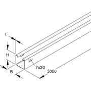 Niedax - Kabelrinne RLU 50.050 m.Verbinder − 3 Meter