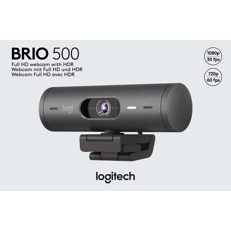 Logitech - Zubehör/Ersatzteile für Unterhaltungselektronik Webcam FHD BRIO 500 1920x1080, 30 FPS