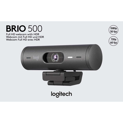 Logitech - Zubehör/Ersatzteile für Unterhaltungselektronik Webcam FHD BRIO 500 1920x1080, 30 FPS