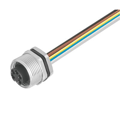 Weidmüller - Rundsteckverbinder, Einbau (mit Leitung) Steckverbinder SAIE-7/8B-5-0.2U-H Buchse, 7/8"