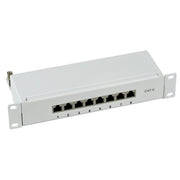 EFB-Elektronik - Patchpanel Kupfer Mini-Patchpanel 37736.8 8xRJ45, grau