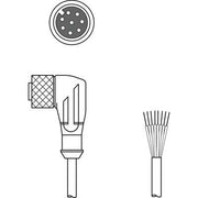 Leuze - Konfektioniertes Sensor-Aktor-Kabel Anschlussleitung CB-M12-50000E-8WF