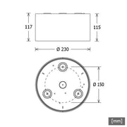 LTS Licht&Leuchten - Downlight/Strahler/Flutlicht LED-Anbaudownlight VTFM-A101.830/DALIsw 830, DALI, sw