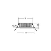 Brumberg Leuchten - Downlight/Strahler/Flutlicht LED-Einbauleuchte 350mA 12366073 3000K, IP54