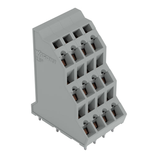 WAGO - Leiterplattenklemme Dreistock-Leiterplattenkl. 737-124 2,5mm² − 8 Stück