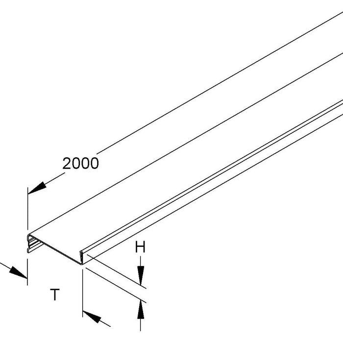 Niedax - Trennwand für Leitungsführungskanal Trennsteg TPS 50 50mm − 2 Meter
