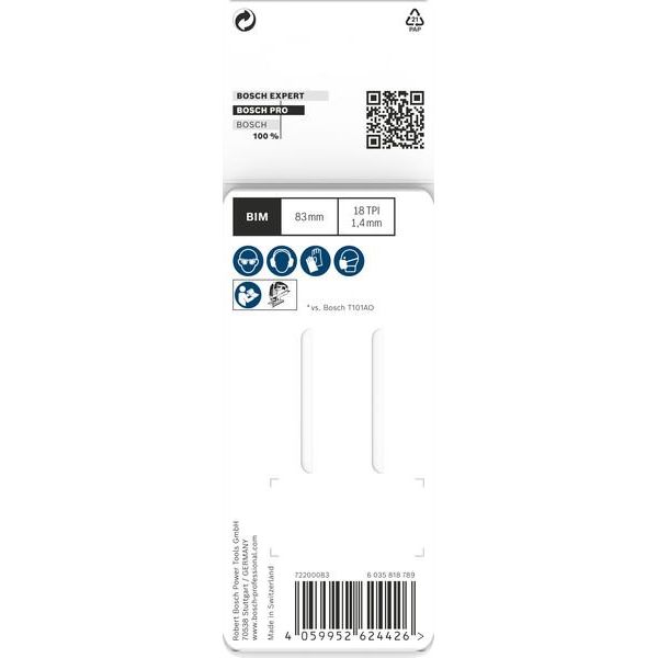 Bosch - Stichsägeblatt PRO Hardwood clean curve 2608655093VE(2) T101AOF − 10 Packung