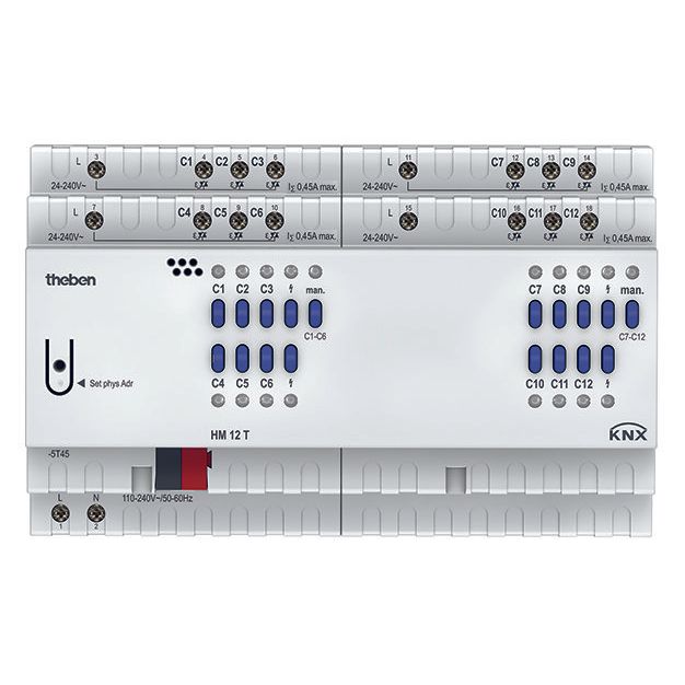 Theben - Bussystem-Heizungsaktor Heizungsaktor HM 12 T KNX FIX2 Modul − 1 Stück