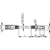 Telegärtner - Patchkabel Kupfer Patchk. PROFINET gn 100017317 Cat.5 2,0m PUR STX − 1 Stück