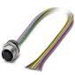 Phoenix Contact - Rundsteckverbinder, feldkonfektionierbar (Industriesteckverbinder) Einbausteckverbinder SACC-E-M12F #1405242 12-polig 05m