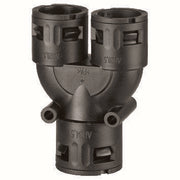 Flexa - Verbinder für Wellschläuche Schnellverschraubung RQYPAAD2x42,5/1x54,5 Y-Verteiler sw − 5 Stück