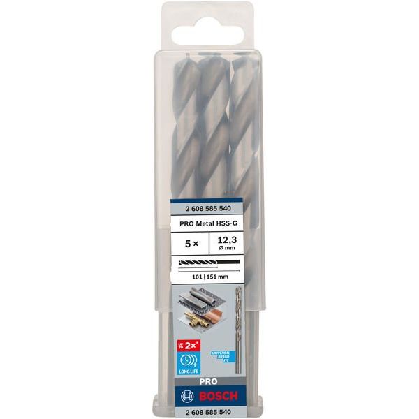 Bosch - Bohrer PRO Metal HSS-G 2608585540 Spiralbohrer 12,3 x