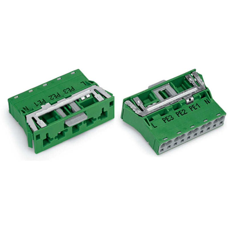 WAGO - Geräteanschluss für steckbare Gebäudeinstallation Snap-In-Stecker 770-2335/007-000 5-polig,grün − 50 Stück