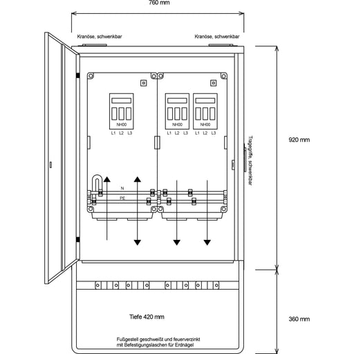 Steidele-Stromvert. - Baustromverteiler Gruppenverteiler GV 100/2-L − 1 Stück by Steidele-Stromvert.
