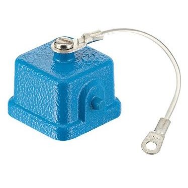 Harting - Schutzkappe für Industriesteckverbinder Metallabdeckkappe 09360035406 für Oberteil HAN 3U − 10 Stück
