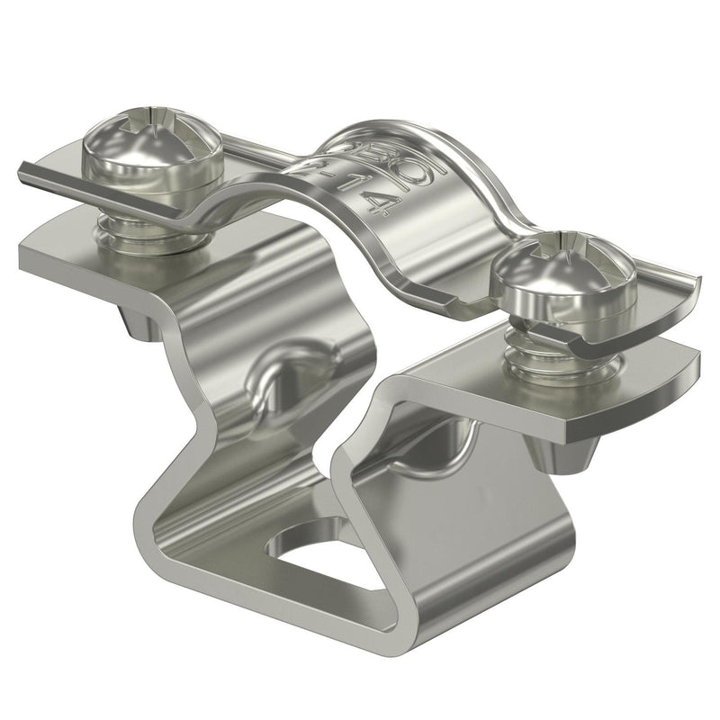 OBO Bettermann - Befestigungsschelle für Kabel/Rohre Abstandschelle ASL 733 14 A2 mit Langloch 12-14mm − 25 Stück