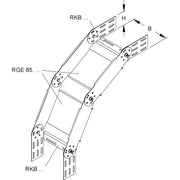 Niedax - Bogen für Kabelrinne Verstellbarer Bogen RGS 85.400 F