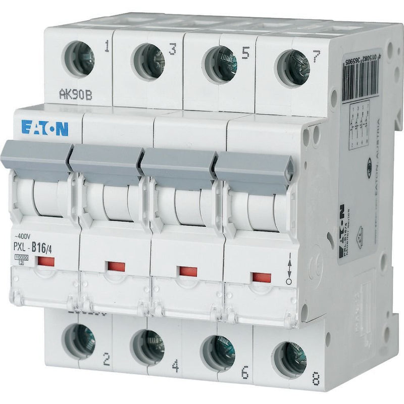 Eaton - Leitungsschutzschalter PXL-D16/4 16A, 4p,Steckkl. D