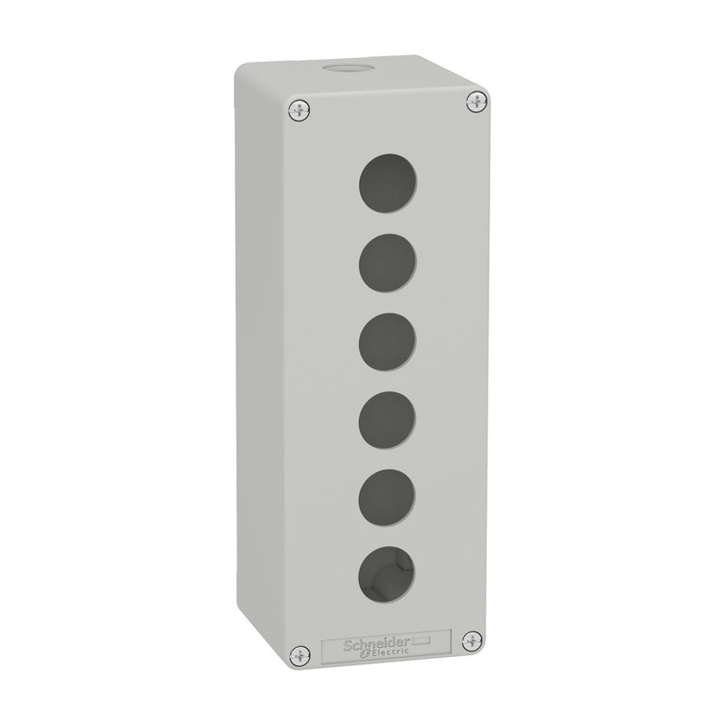 Schneider Electric - Gehäuse für Befehls- und Meldegeräte Leergehäuse XAP, Metall XAPD4506 grau, für 6x22mm