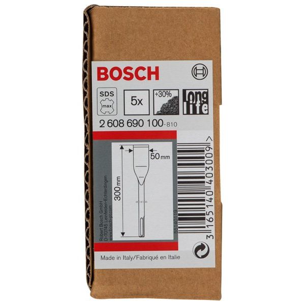 Bosch Power Tools - Maschinenmeißel PRO SDS max-5C 2608690100 Fliesenmeißel-Set 50  − 1 Packung

