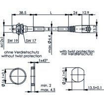 Telegärtner - Konfektionierte Leitung für steckbare Gebäudeinstallation STX M12x1-RJ45 VL X-kod. 100017394 Cat.6A-SFTP-A0300
