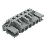 WAGO - Leiterplattensteckverbinder THT-Federleiste abgewink. 232-235/047-000 Rastermaß 5mm,grau − 50 Stück