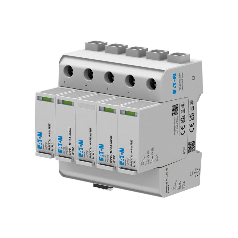 Eaton - Blitzstromableiter für Energietechnik PV-Überspannungsschutz SPPVRT12-10-4+PE+AX 1000V,Klasse1und2
