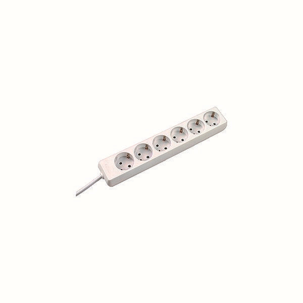 Bachmann - Mehrfachsteckdose Steckdosenleiste 6f. 381.241S m.Winkelstecker ws