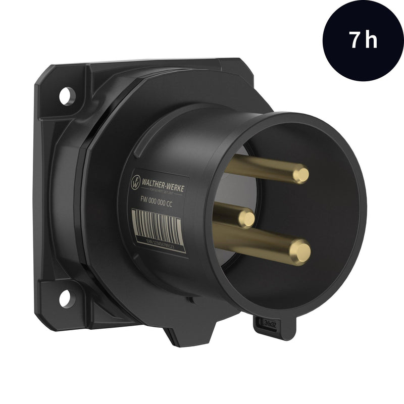 Walther Werke - CEE-Gerätestecker (IEC 60309) CEE NEO Anbaugerätestecker FW630307CC gerade 32A 3P 7h