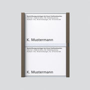 Siedle&Söhne - Zubehör/Ersatzteile für Türkommunikation Namensschild Bernst-Glim 200029954-00 f. TM612-2/BTM650-02 − 1 Stück
