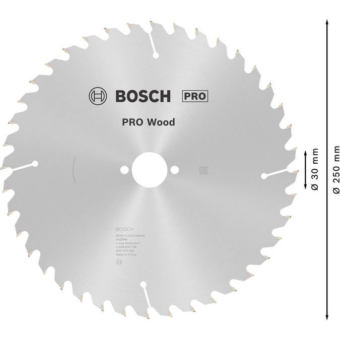 Bosch - Kreissägeblatt PRO Wood Kreissägeblatt, 2608640728 235 x 2,8 x 30 mm
