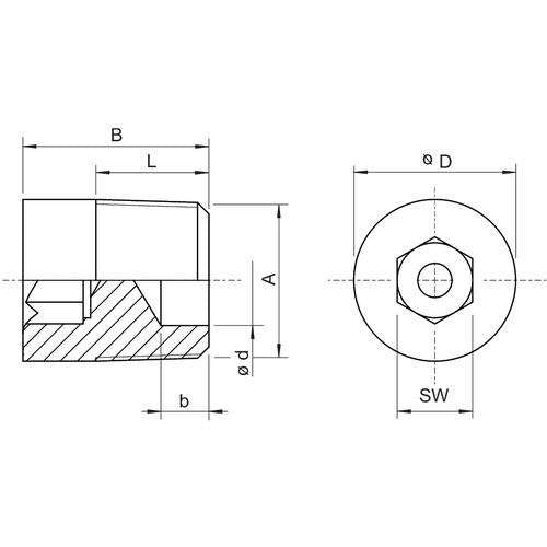 Stahl - Verschlussschraube Verschlussstopfen 230106 NPT1/2 MS vern