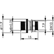 Telegärtner - LWL-Kupplung FC/PC-Kupplung SM u. MM 100007086 Keramik/Metall