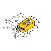 Turck - Induktiver Näherungsschalter Sensor BI15RQ14AP6X2H1141 induktiv − 1 Stück