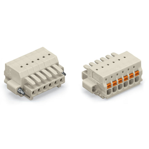 WAGO - Kabelsteckverbinder für Leiterplattensteckverbinder 1-Leiter-Federleiste 2734-111/107-000 Push-inCAGECLAMP,lgr − 50 Stück