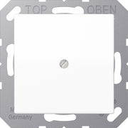 Jung - Einsatz/Abdeckung für Kommunikationstechnik Leitungsauslass aws AS 590 A WW mit Zugentlastung