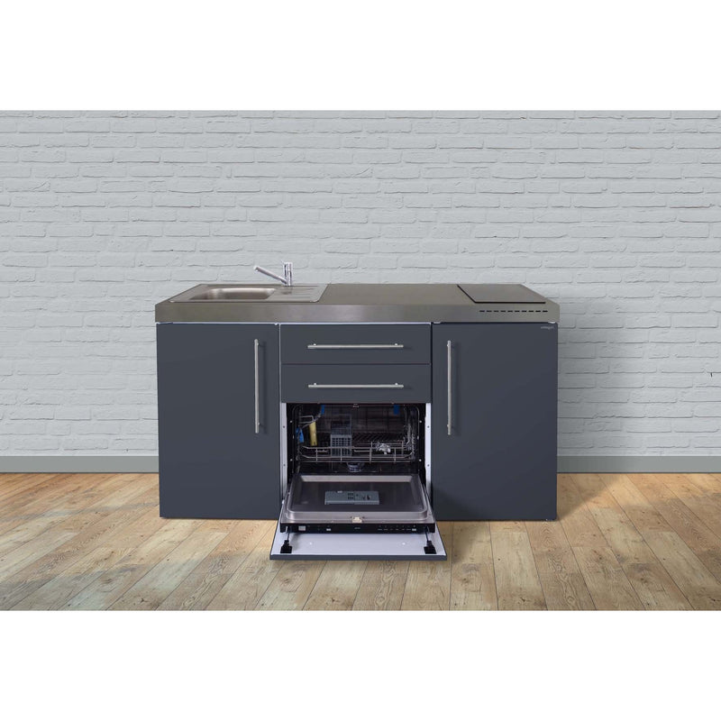 Stengel - Mini-Küche Miniküche Premiumline MPGSSG160KSGSIKFliBr Schiefergrau