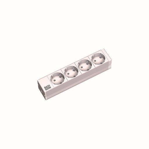 Bachmann - Mehrfachsteckdose 10Zoll Steckdosenleiste 333.0122 1HE, RAL7035