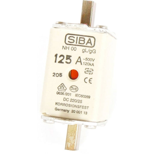 Siba - Messersicherung NH-Sicherungseinsatz 2047708.50 50A NH00 aM 690V − 3 Stück by Siba
