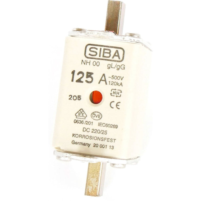 Siba - Messersicherung NH-Sicherungseinsatz 2047708.50 50A NH00 aM 690V − 3 Stück
