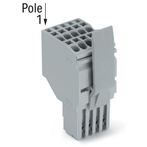 WAGO - Ein- und mehrpolige Klemmenleiste 2-Leiter-Federleiste 2020-215/125-000 CAGECLAMP,1,5mm²,gr − 10 Stück