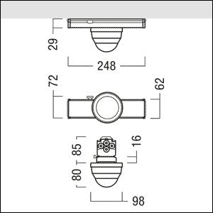 Zumtobel - Bewegungsmelder-Sensor Bewegungssensor PST TEC-GP WH IP54