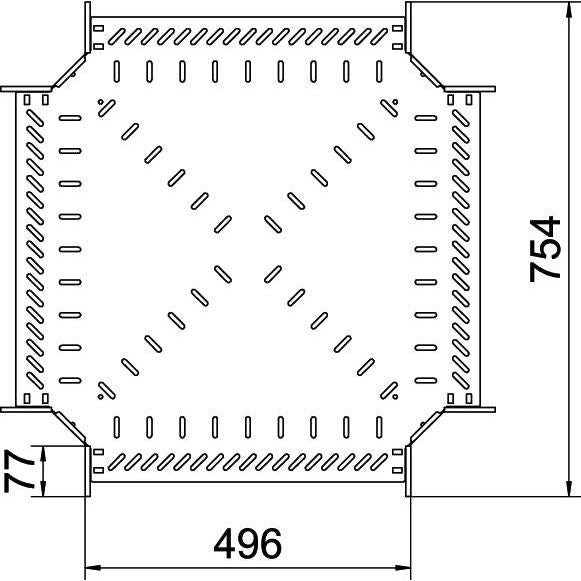OBO Bettermann - Kreuzstück für Kabelrinne Kreuzung für Kabelrinne RK 150 FT 110x500