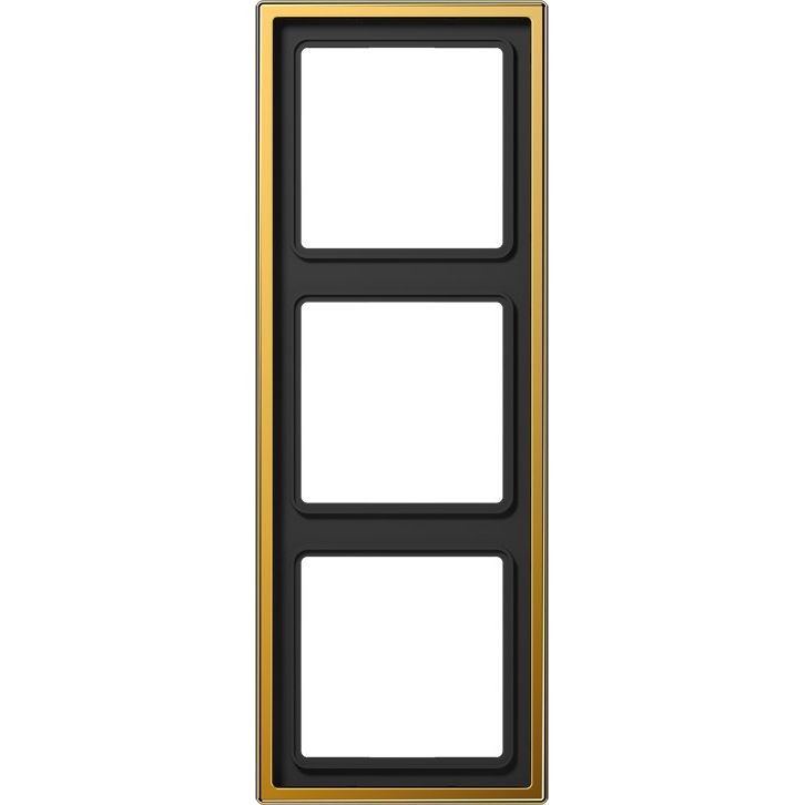 Jung - Abdeckrahmen Rahmen 3-fach go24Karat LS 983 GGO waage/senkrecht