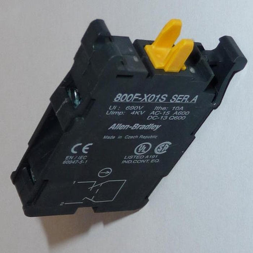 Rockwell - Hilfsschalterblock HILFSSCHALTER 1Ö S 800F-X0 800F-X01S 1S − 10 Stück