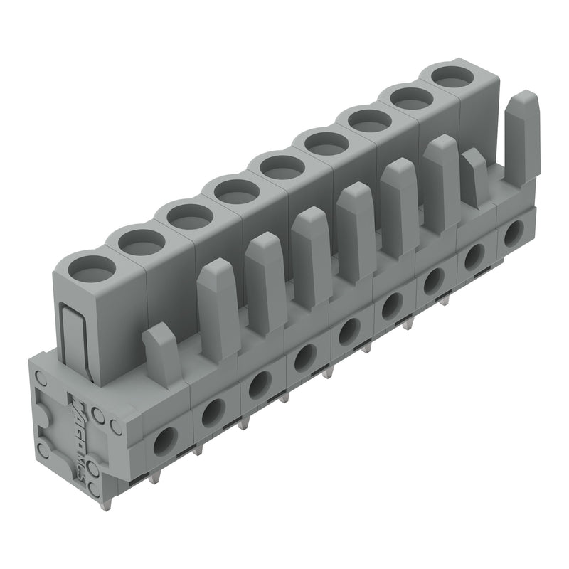 WAGO - Leiterplattensteckverbinder THT-Federleiste gerade 232-139 Rastermaß 5mm,grau − 50 Stück
